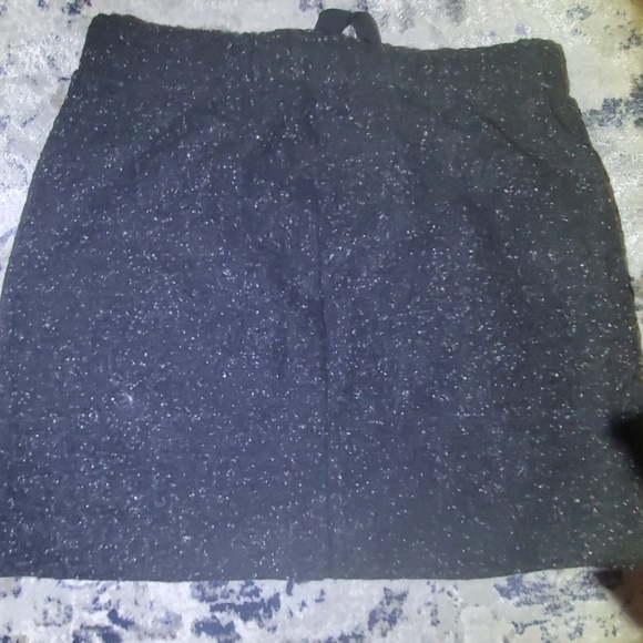 Loft MP Drawstring Mini Skirt Charcoal Grey White - Picture 6 of 8
